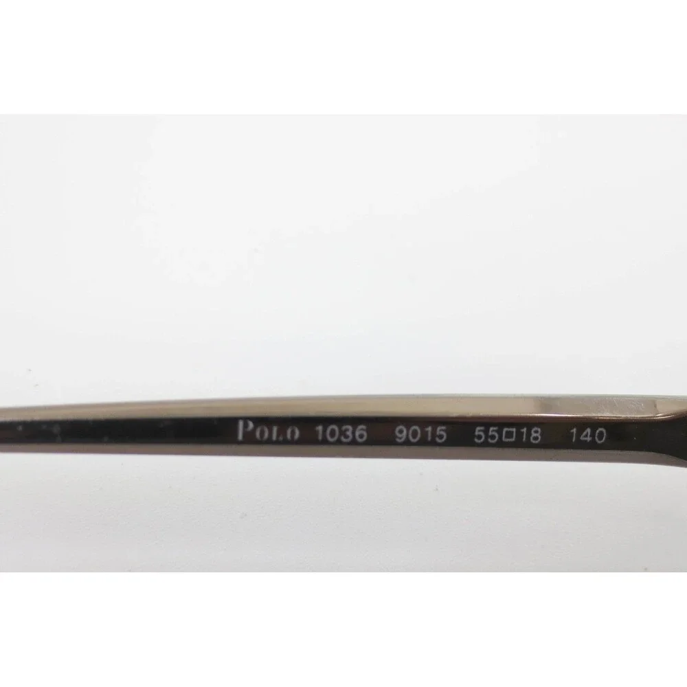 Ralph Lauren Polo 1036 9015 Gunmetal Rectangular Metal Eyeglass Frames 55-18-140